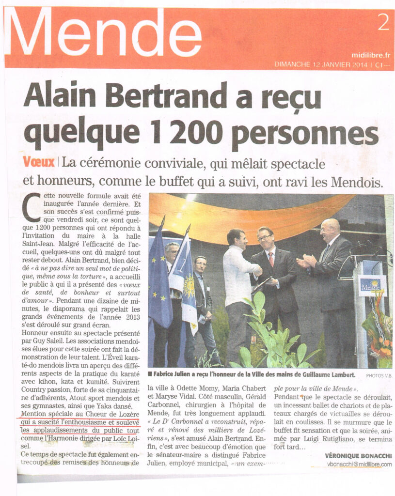 Midi Libre 12 janvier 2014