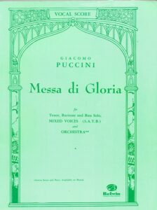 Messa di Gloria - Puccini - partition